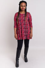 Perfect Tunic, Red Shards, Bamboo- Final Sale