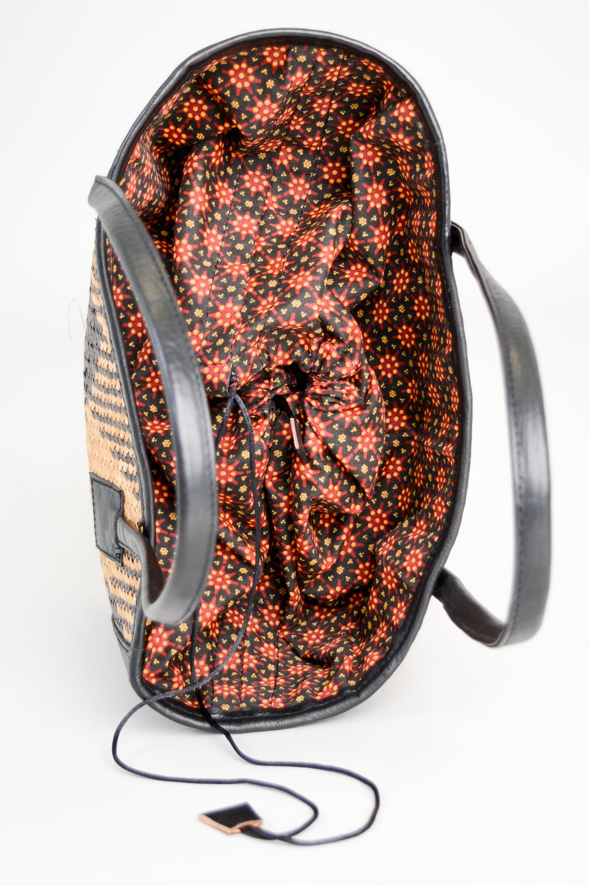 Rectangle Rattan Purse with Black Leather, Small – LTD CAD Retail Blue ...