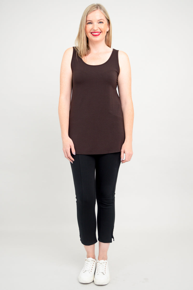 Relaxed Tank, Coffee, Bamboo- Final Sale