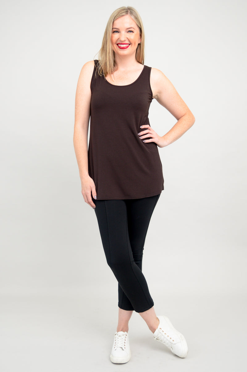 Relaxed Tank, Coffee, Bamboo- Final Sale