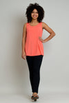 Relaxed Tank, Coral, Bamboo- Final Sale