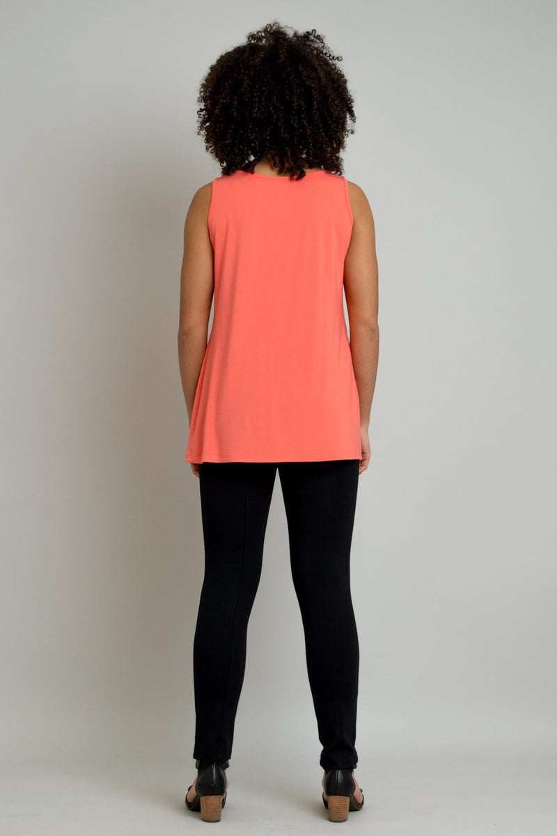 Relaxed Tank, Coral, Bamboo- Final Sale