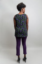 Relaxed Tank, Deco Flora, Bamboo- Final Sale