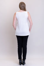 Relaxed Tank, White, Bamboo