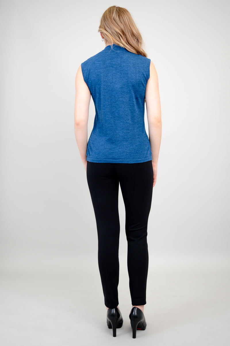 Rita Sweater, Blue, 100% Merino Wool