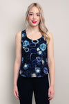 Ritzy Tank, Teal Bubbly, Bamboo- Final Sale