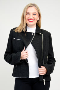 Ronnie Jacket, Black, Boiled Wool - Final Sale