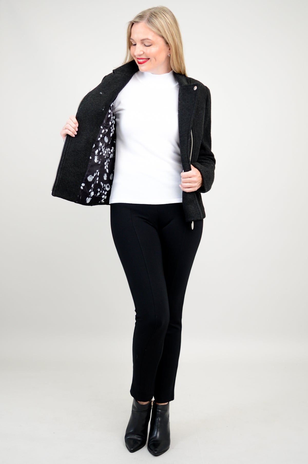 Ronnie Jacket, Black, Boiled Wool - Final Sale