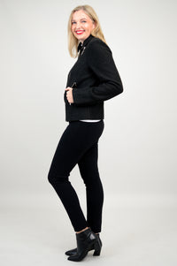 Ronnie Jacket, Black, Boiled Wool - Final Sale