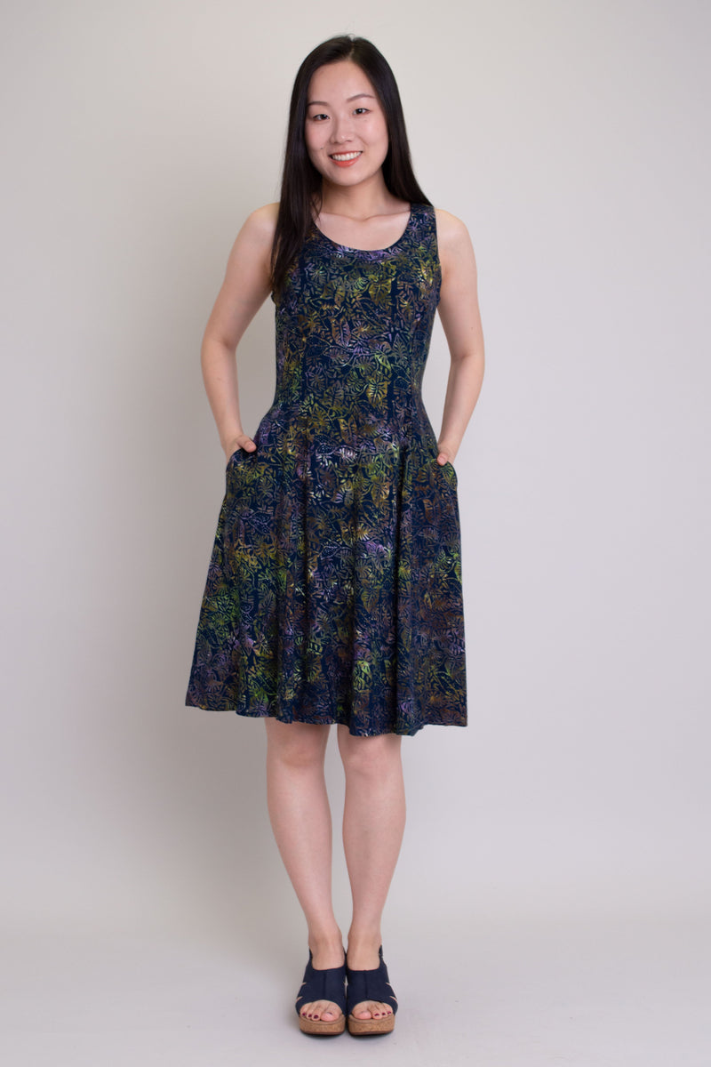 Sara Midi Dress, Khaki Rainforest