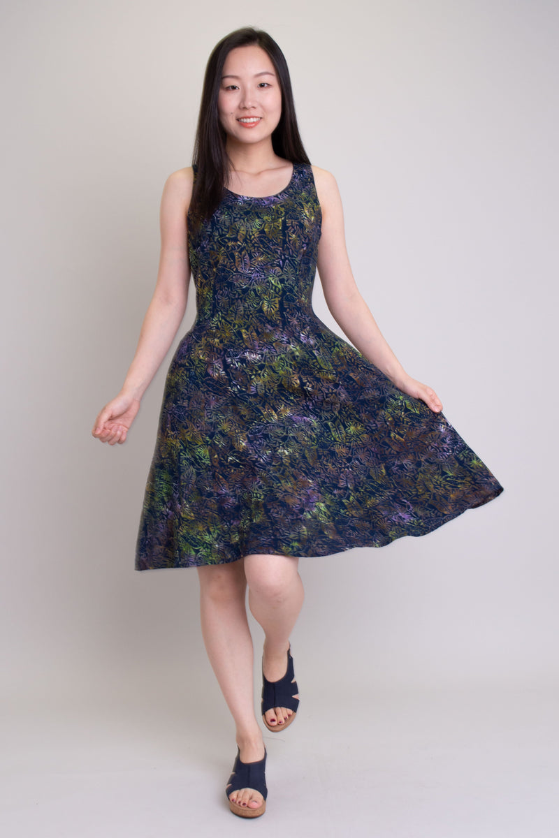 Sara Midi Dress, Khaki Rainforest
