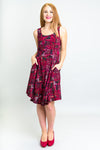 Sara Dress, Montage Rouge, Woven Bamboo