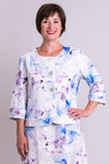 Savannah Jacket, Valley Lilies, Linen Viscose - Blue Sky Clothing Co