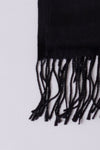 Women's black cozy warm stylish scarf.