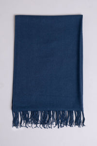 Women's denim blue cozy warm stylish scarf.