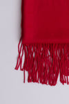 Women's red cozy warm stylish scarf.