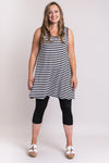 Spirit Dress, Black/White Big Stripe, Bamboo- Final Sale