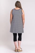 Spirit Dress, Black/White Big Stripe, Bamboo- Final Sale