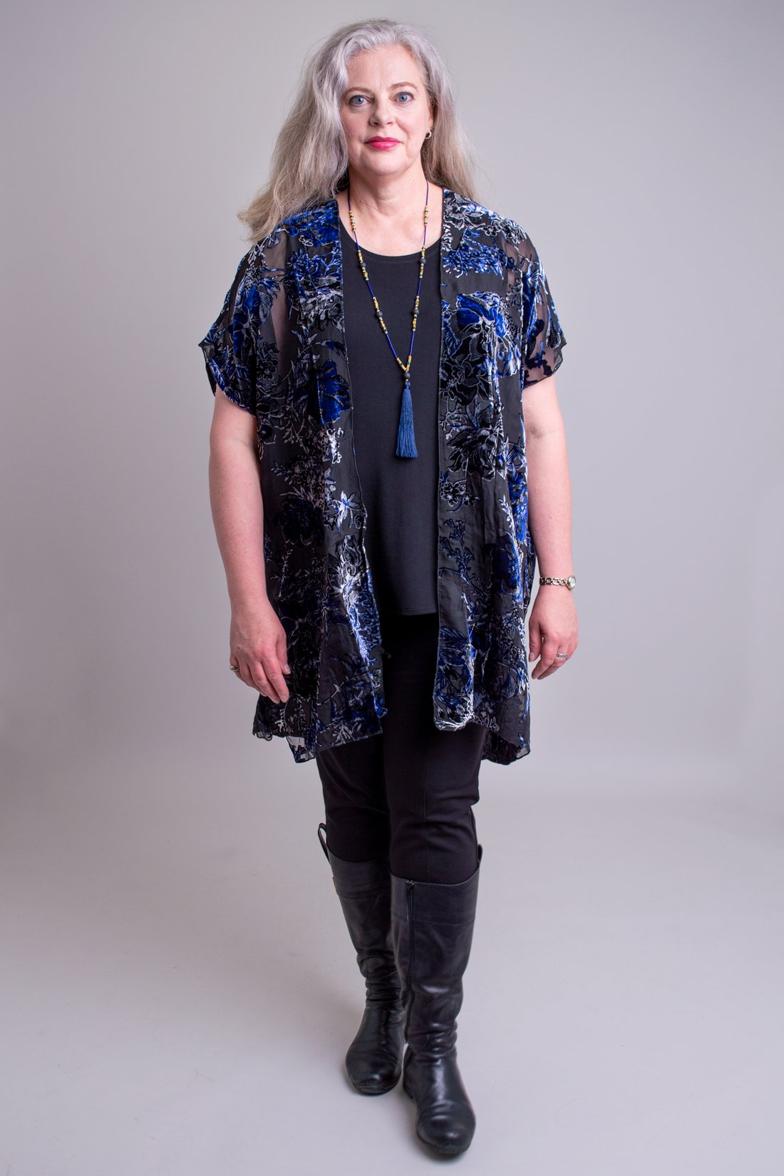 Darcy Suki Long, Blue Magic, One Size - Final Sale