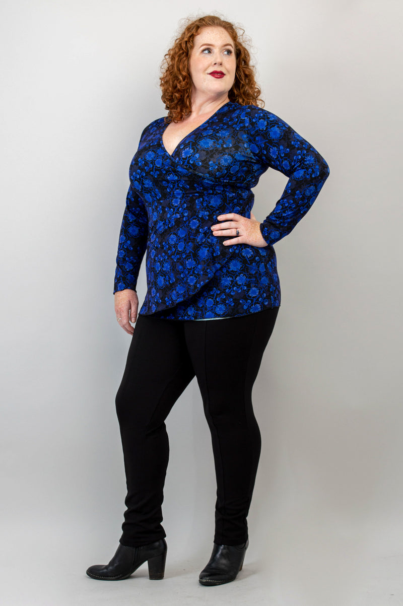 Suzanne Long Sleeve Top, Snow Flower, Bamboo - Final Sale