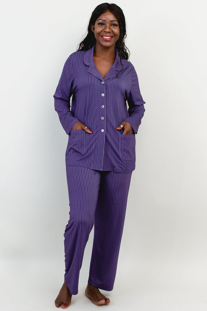 Sweet Top, Violet Stripes, Bamboo