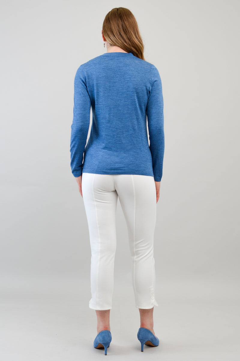 Swish Sweater, Lake Blue, 100% Merino Wool