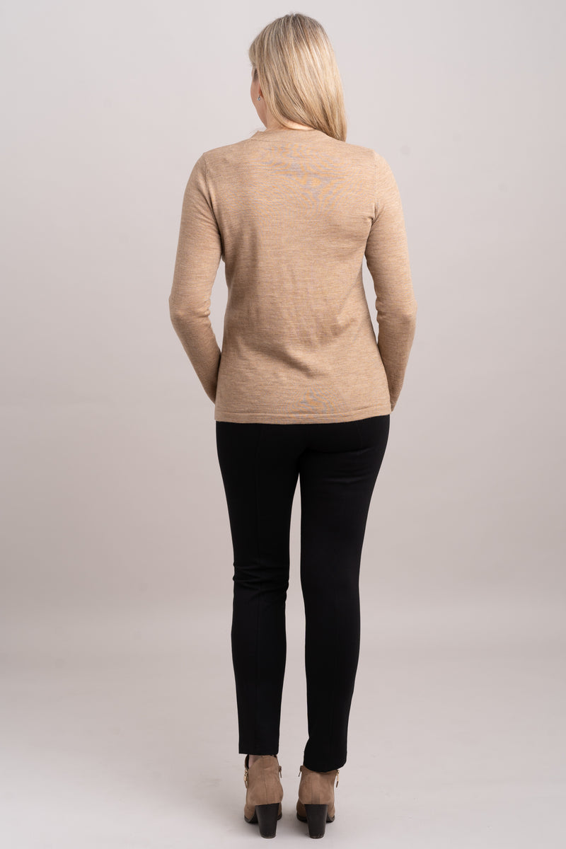 Swish Sweater, Tanhide, 100% Merino Wool
