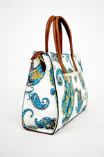 Tapestry Bag, Teal Paisley