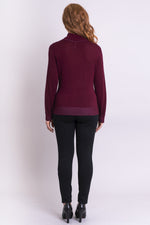 Taylor Sweater, Burgundy, Bamboo Cotton - Blue Sky Clothing Co