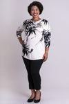 Tina Sweater, Bamboo Black Calligraphy, Bamboo Cotton - Blue Sky Clothing Co