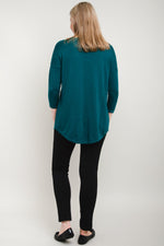 Tina Sweater, Teal, Bamboo Cotton