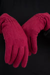 Wool Gloves, Burgundy