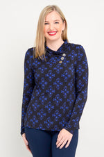 Trinity Long Sleeve Top, Blue French, Bamboo - Final Sale