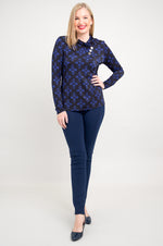 Trinity Long Sleeve Top, Blue French, Bamboo - Final Sale