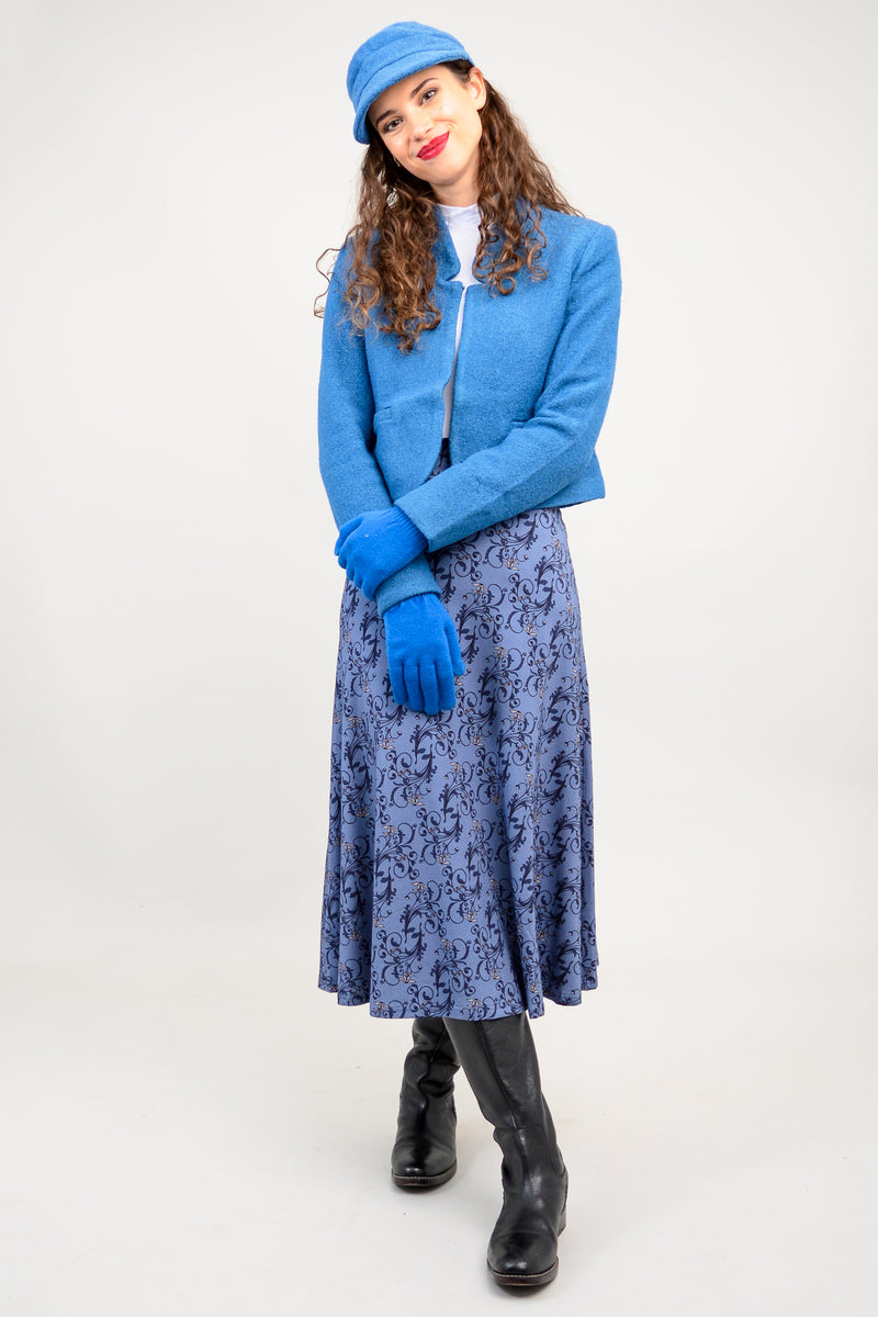 Trust Coat, Denim Blue, Bolied Wool