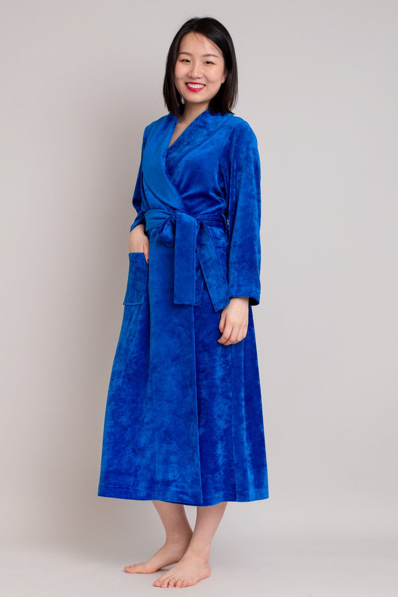 Velvet Robe, Cobalt, Bamboo