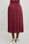 Blythe Skirt, Burgundy, Linen Bamboo