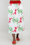 Blythe Skirt, Poppies, Linen Bamboo - Final Sale