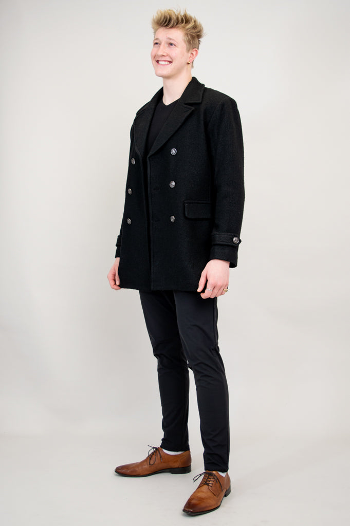 Boys black peacoat shop