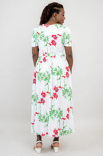 Primrose Dress, Poppies, Linen Bamboo