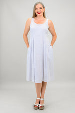 Shauna Dress, Summer Stripe, Linen Bamboo