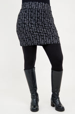 Whistler Skirt, Charcoal Paisley, Bamboo