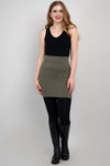Whistler Skirt, Yarn Dye Khaki, Bamboo