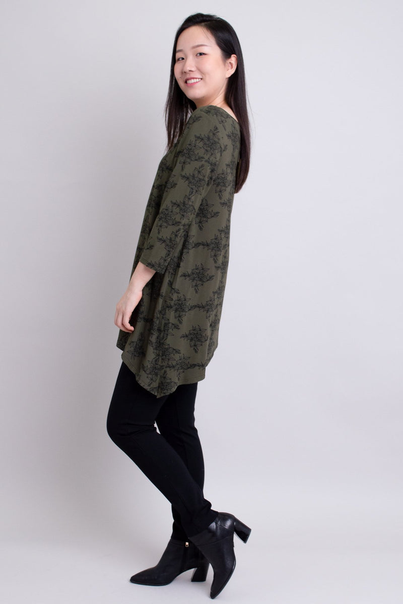 Winnie Tunic, Khaki Azalea, Bamboo