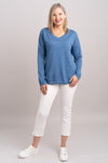 Wishes Sweater, Lake Blue, 100% Merino Wool