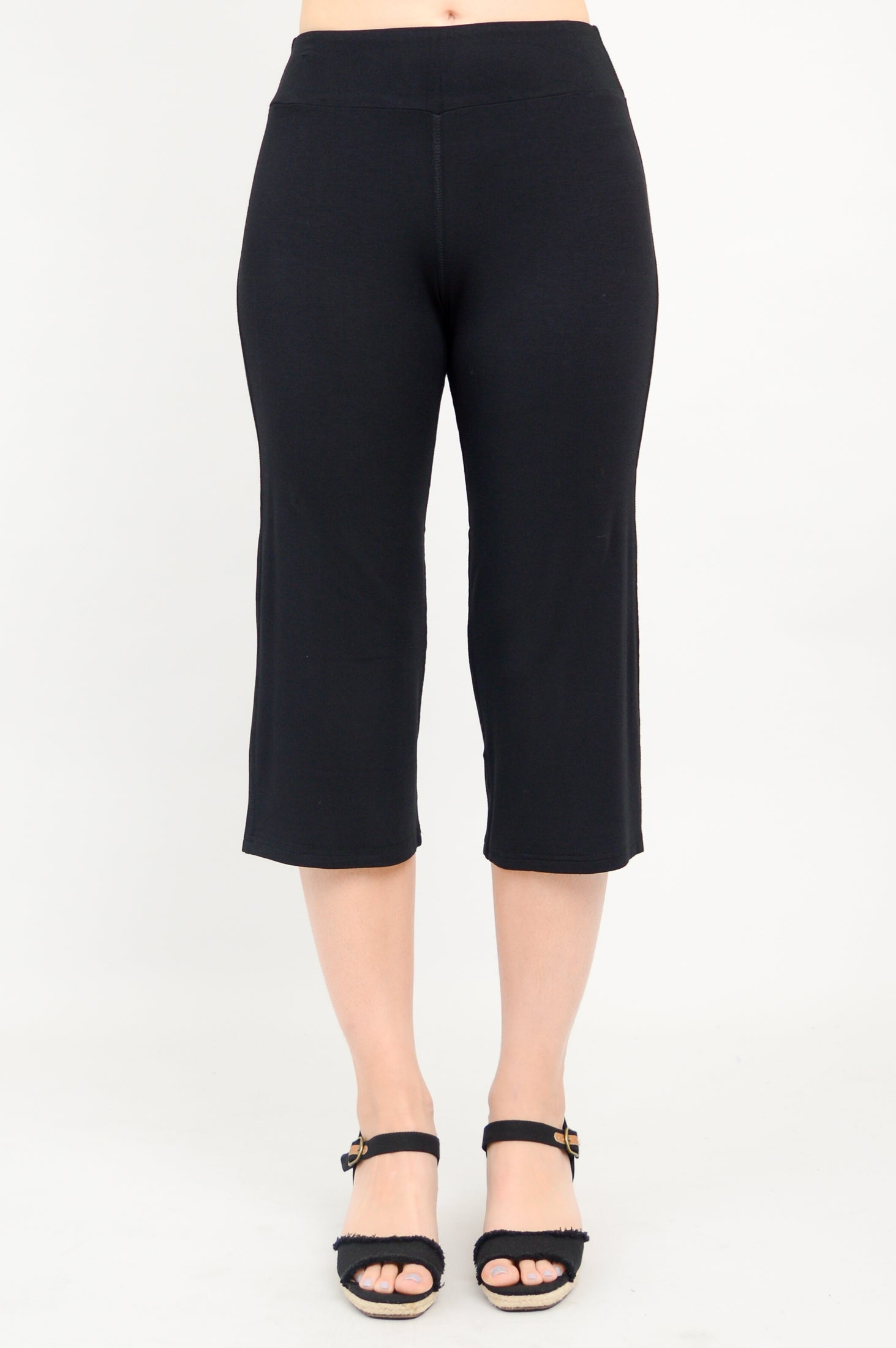 Yoga Capri Black Bamboo 3X