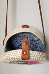 Round Rattan Purse, Assorted Print - Blue Sky Clothing Co