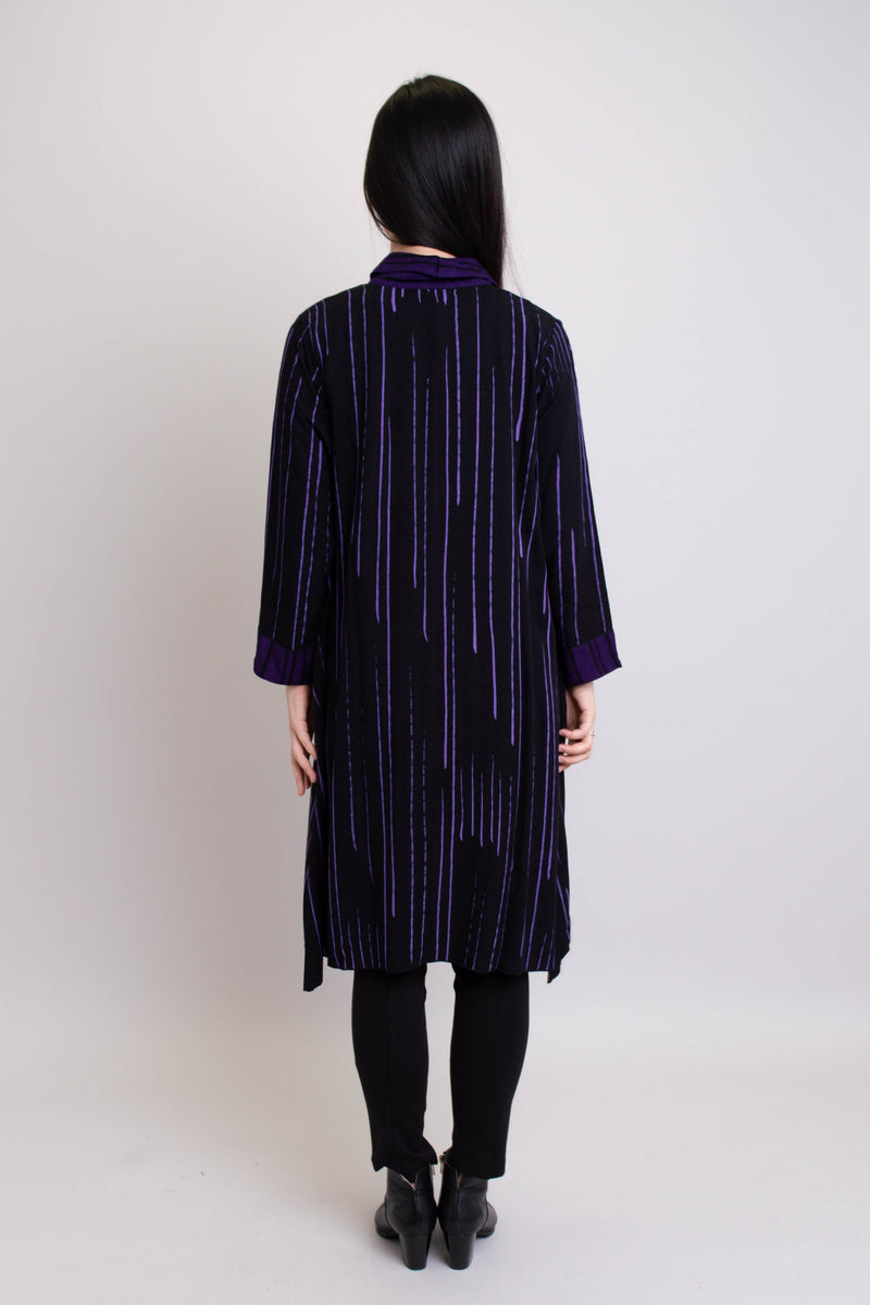 Shanghai Jacket, Violet Stripes, Batik Art